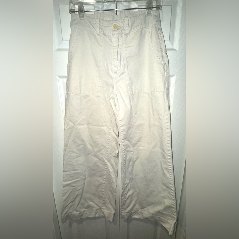 Joie wide leg trouser pants. Off white. Size 4. VGUC